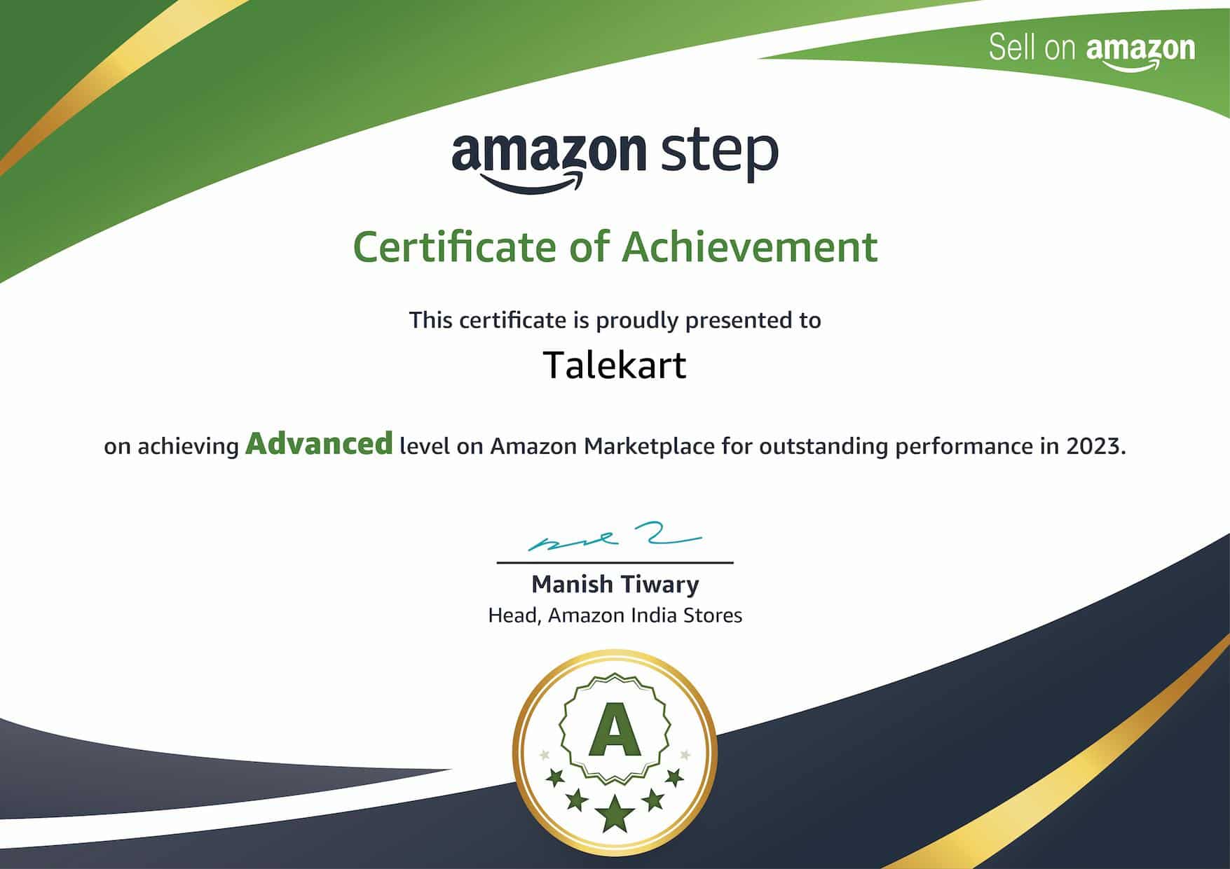 Amazon Seller Certificate