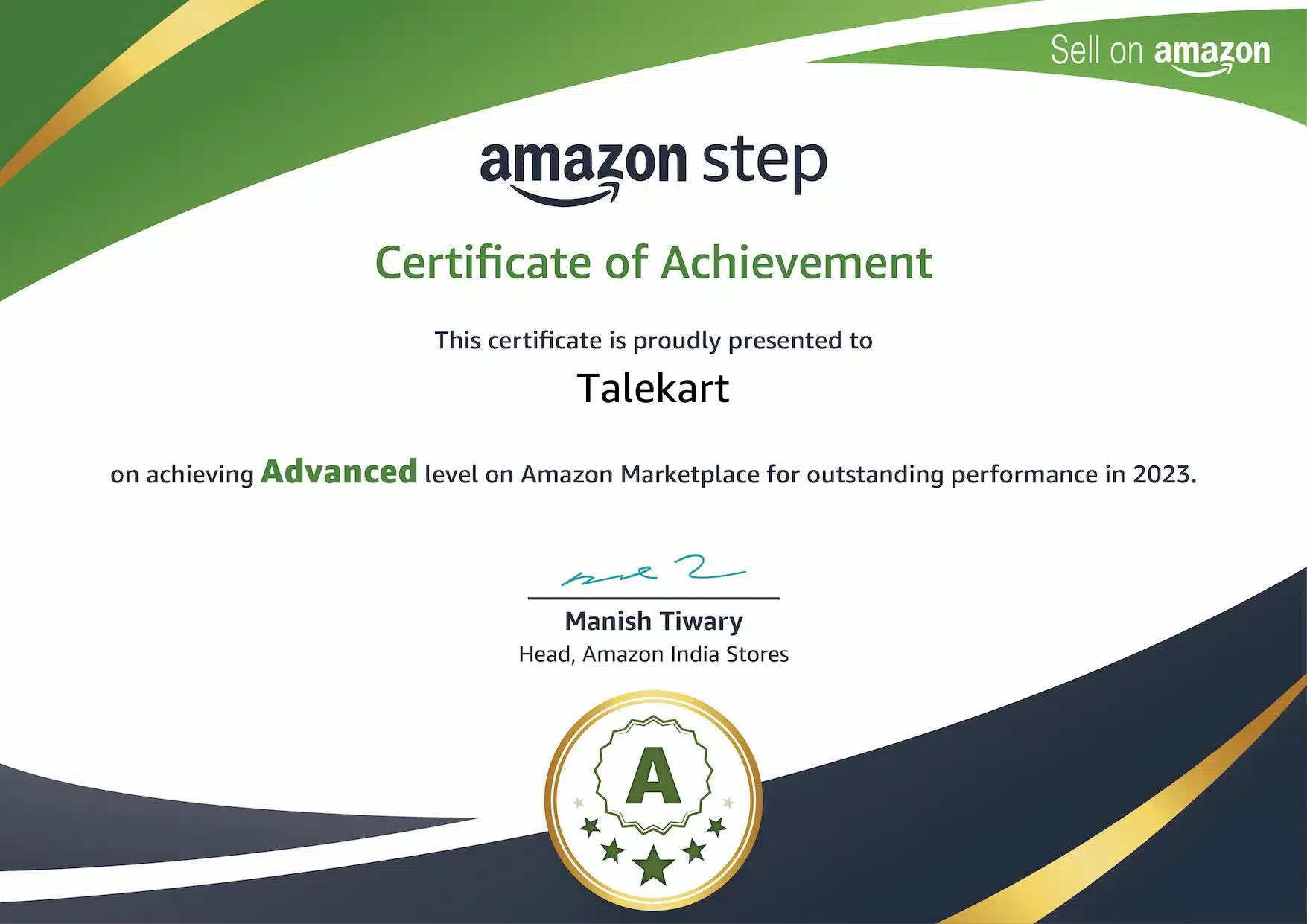 Amazon Seller Certificate