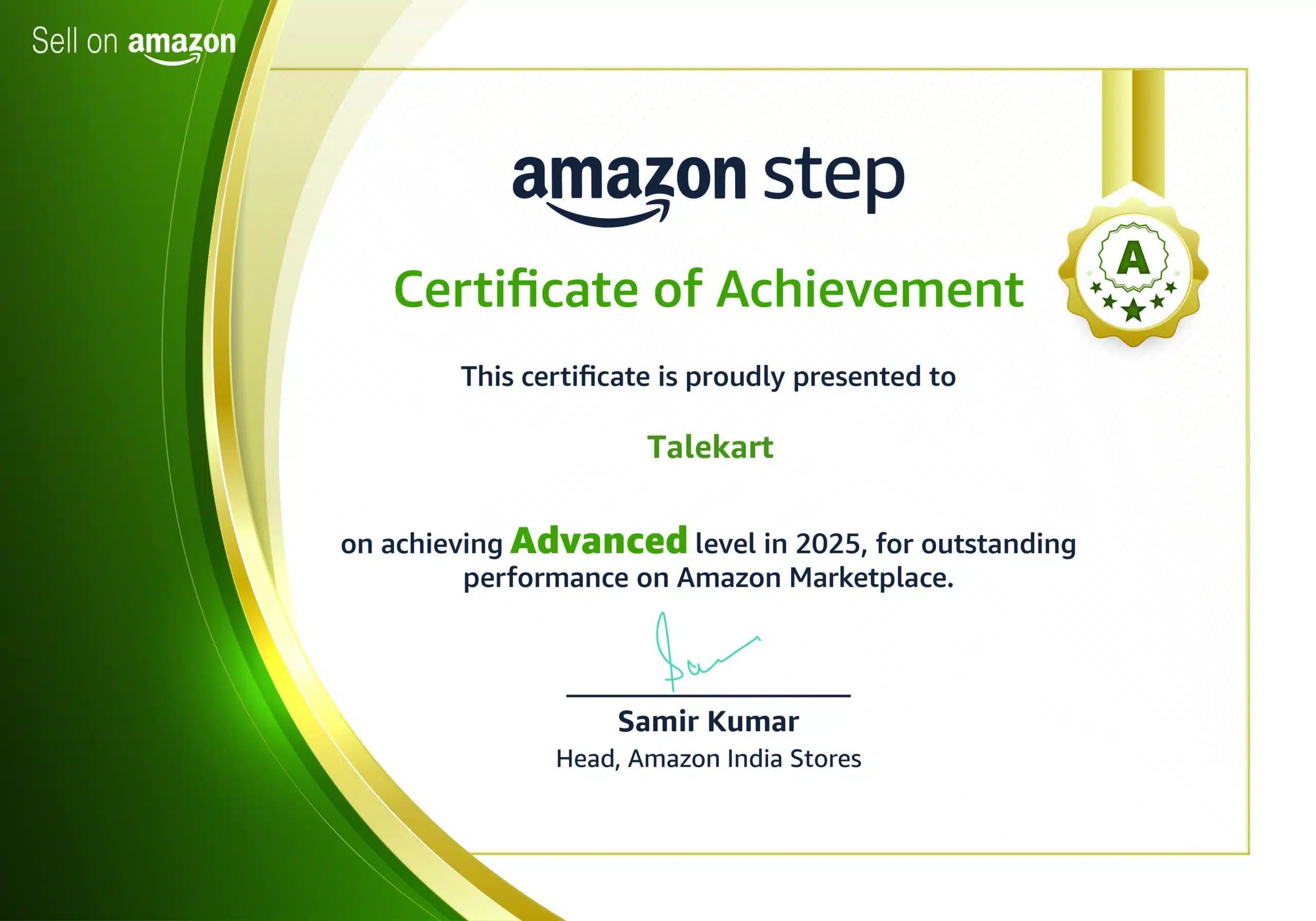 Talekart Certificate